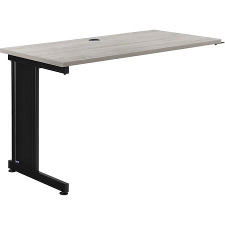 48W X 24D Left Handed Return Table, Rustic Gray